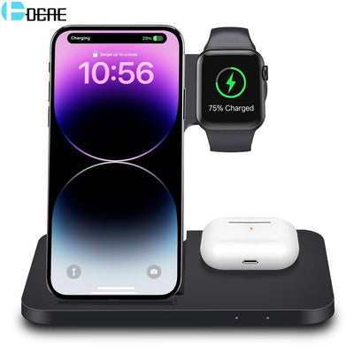 3in1 Wireless Fast Charger Dock Station - Visionary Express