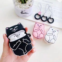 Cartoon Cat AirPods Case - Visionary Express