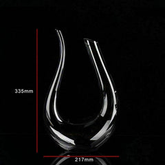 Crystal U - shaped 1500ml Wine Decanter - Visionary Express