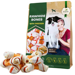 Dog Rawhide Sticks Wrapped with Chicken Pet Natural Chew Treats Grain Free Snack - Visionary Express