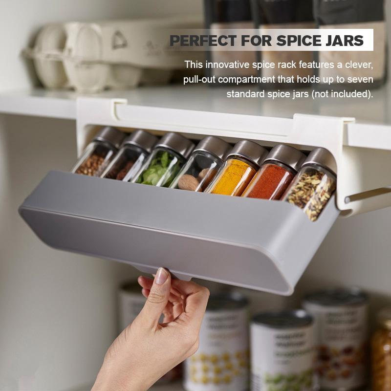 Kitchen Self - Adhesive Wall - Mounted Spice Organizer - Visionary Express