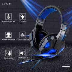 Led Light Wired Gamer Headset - Visionary Express