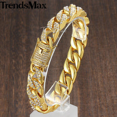 Miami Gold Curb Cuban Bracelet - Visionary Express