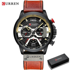 Military Leather Chronograph Wristwatch - Visionary Express