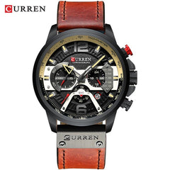 Military Leather Chronograph Wristwatch - Visionary Express