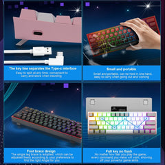 Mini Mechanical Gaming Wired Keyboard - Visionary Express