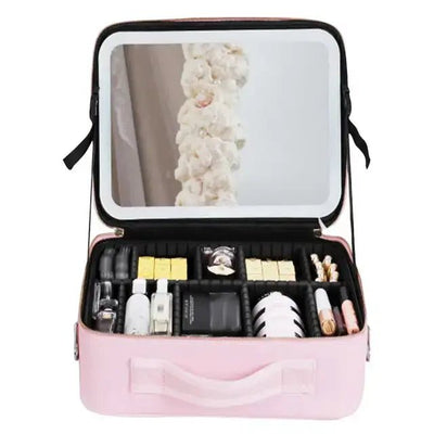 Smart LED Cosmetic Case with Mirror - Visionary Express