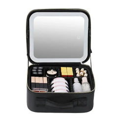 Smart LED Cosmetic Case with Mirror - Visionary Express