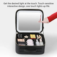 Smart LED Cosmetic Case with Mirror - Visionary Express