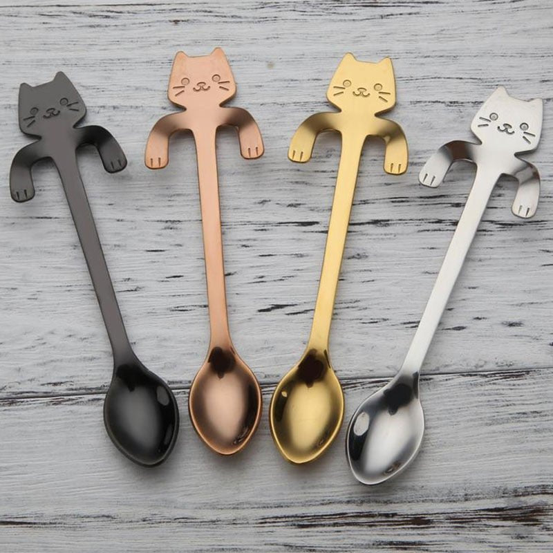 STAINLESS STEEL CAT TEASPOONS - Visionary Express